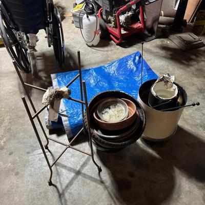 Large Tarp, Planters & Stand