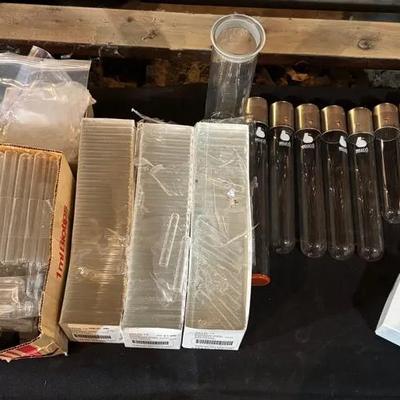Boxes Of Pyrex Test Tubes And Bellco Glass Test Tube Assortment