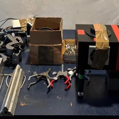 Unknown Lab Equipment Including 3 Prong Extension Clamps (Electrophoresis Equipment)