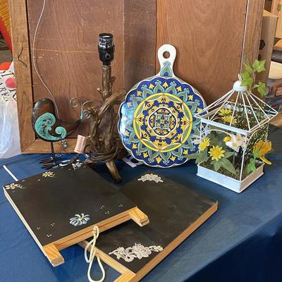 Colorful Home Decor Lot Ceramic Trivet Chalkboard 