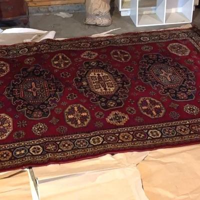 Stunning Red Hand Knotted Traditional Style Persian Area Rug, 6x8 Ft