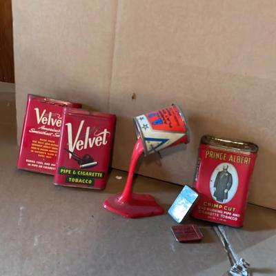 Vintage Advertising Tobacco Tins and Coin Bank 