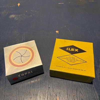 Copal No. 0 shutter & Ilex No. 3 Synchro Electronic shutter