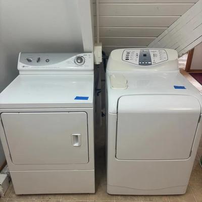 Maytag Front Loading Dryer & Amanda Front Loading Washer