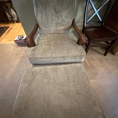 Armchair with footstool