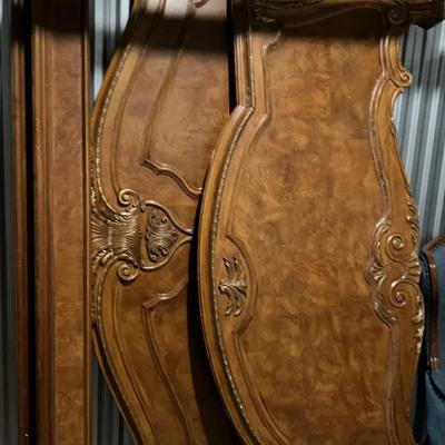 Ornate Wood Bernhardt King Bed