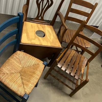 Assorted Chairs Featuring Made in Italy Woven Seat Chair