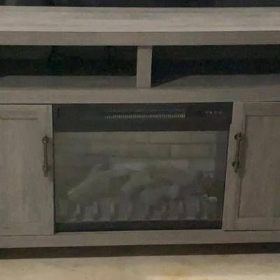 Greentouch Home Wooden Cabinet with Electric Fireplace