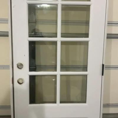 White Exterior/Interior Door with Frame
