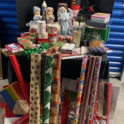 Holiday Supplies Featuring Wrapping Paper, Ribbons, Décor, Angels & More