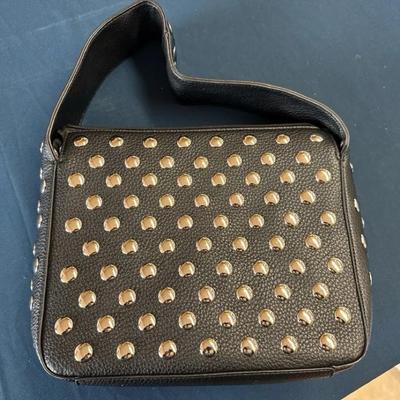 509: Lot of 30 Studded Black Shoulder Bags – 13” x 9” Each