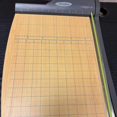 Lot 105:  Swingline ClassicCut Guillotine Paper Cutter – 12” Wood Base Trimmer