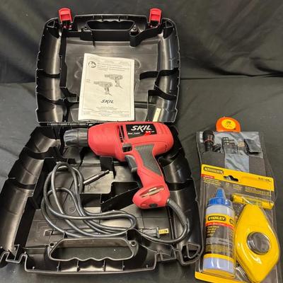 265: Stihl Electric Drill Plus Stanley Layout Set , Mini Tool Kit 