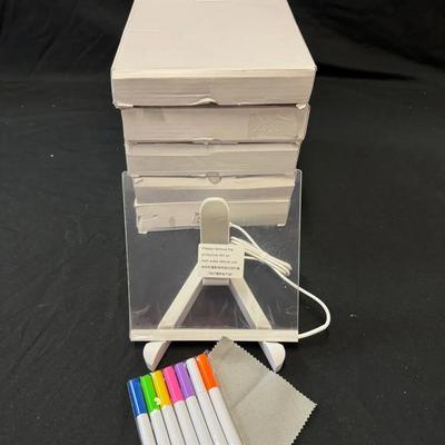 240: 5 Illuminated Dry Erase Message Boards 