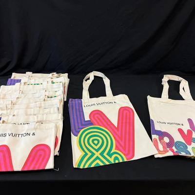 223: Louis Vuitton & Canvas Totes 12 Bags 