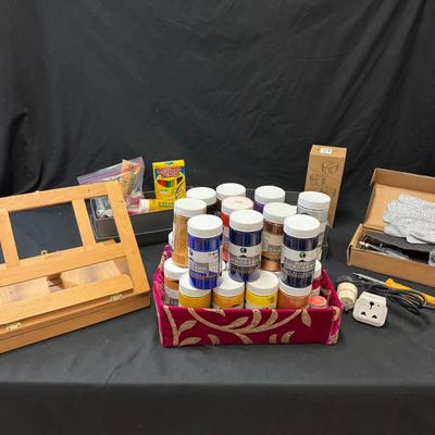 247: Art Supplies(acrylic Paints, Easel, Brushes Etc)