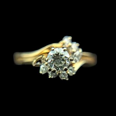14K Yellow Gold Diamond Ring, NAGL #1224531