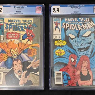 2 CGC Graded Spider-Man Comics, Graded 9.2 & 9.4