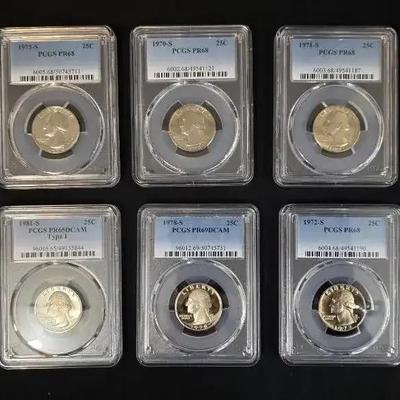 10 PCGS/NGC Graded MS & Proof Washington Quarters