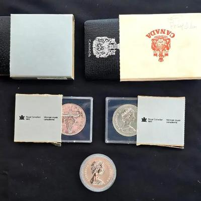 5 Canadian Dollars Proof and Proof Like, Some Silver