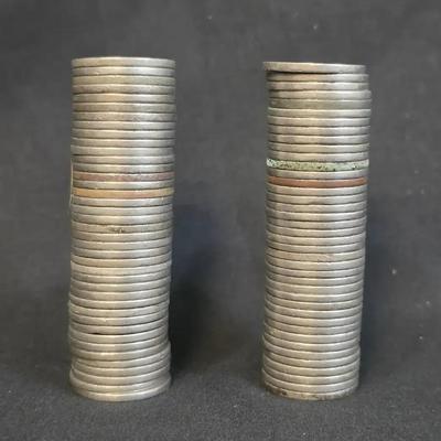 2 Rolls 80 Buffalo Nickels