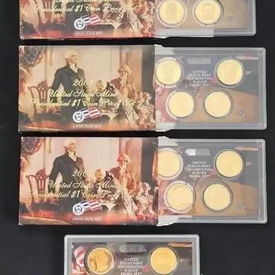 2007, 2008, 2009, & 2010 Proof US Mint Presidential Sets