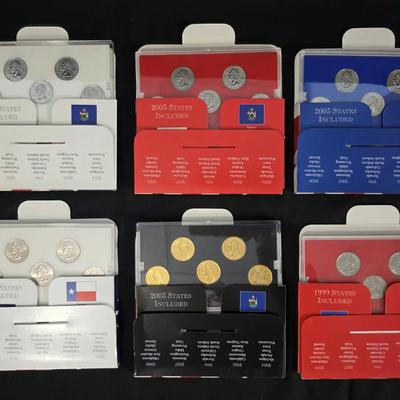 6 Platinum and Gold Statehood Quarter Sets