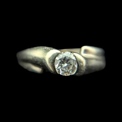 14K White Gold Diamond Ring, #1106633