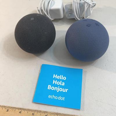 Two Amazon Alexa Echo Dots - C2N6L4 & B7W64E