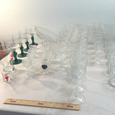 Barware Lot - Rocks Glasses, Cactus Margarita Glasses, Wine Glasses ++