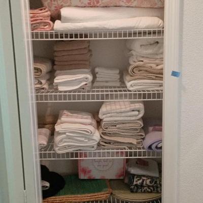 Entire Linen Closet - Bedspreads, Towels, Placemats, Rugs
