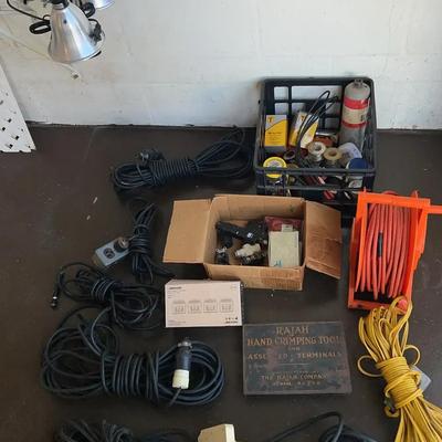 Electrical Lot - Industrial Extension Cords, Soldering Supplies, Capacitors ++