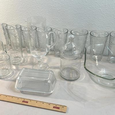 Glassware - Drinking Cups, Mugs, Irish Coffee Mug, Butter Dish+++
