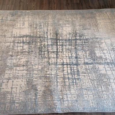 Calvin Klein Area Rug - Cream, Dark Blue, Light Blue 5x7
