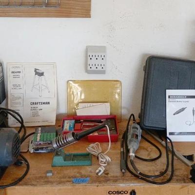 Power Tools - Scroll Saw, Drill Press, Rotary Kit, Staple Gun, Solder Gun