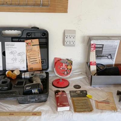 Power Tools - Craftsman Drill, Light & Recip. Saw, Power Tool Access.