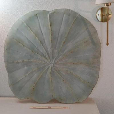 Very Large blue Metal Sand Dollar Decor 28 X 30