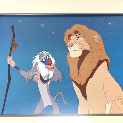 Vintage Official Disney Store Commemorative The Lion King 1995 Lithograph 