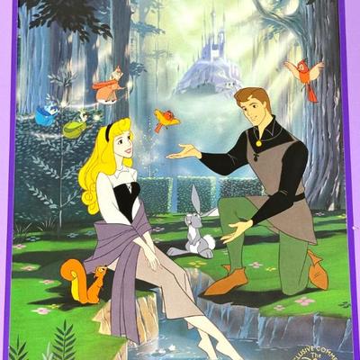 Vintage Official Disney Store Commemorative Sleeping Beauty 1997 Lithograph 