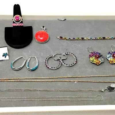 Sterling Silver Jewelry & Glass Gems 