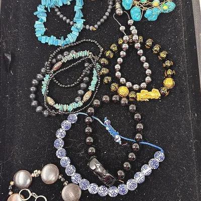 Beaded Bracelets And Natural Stones 