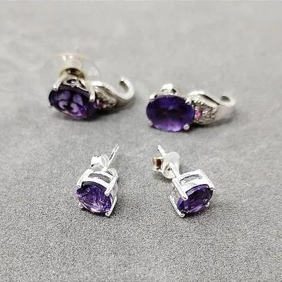 Tourmaline & Sterling Stud Earrings