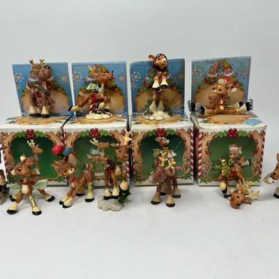 Enesco "The North Pole Village" Reindeer 