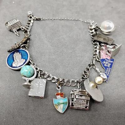 Sterling Silver Charm Bracelet 