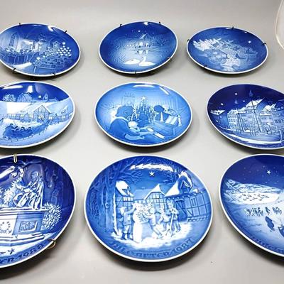 Copenhagen Porcelain Winter Scene Plates 