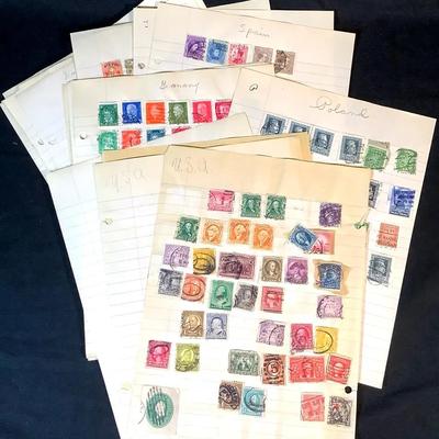 International Stamp Collection – Mounted Pages with Mixed Countries