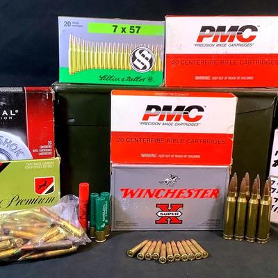 Mixed Ammunition Lot – Rifle, Handgun & Shotgun Rounds