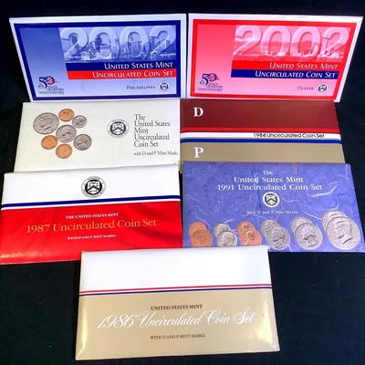 Lot of U.S. Mint Uncirculated Coin Sets – Multiple Years