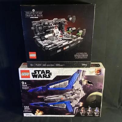 LEGO Star Wars Lot: Death Star Trench Run 75329 + Mandalorian Starfighter 75316 New In Box