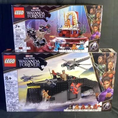 LEGO Marvel Wakanda Forever Lot: Namor Throne Room 76213 + War on Water 76214 New In Box